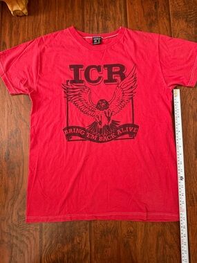 Red Graphic Short Sleeve Tee for Men